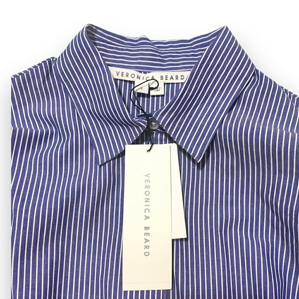 Veronica Beard Gilda Oversized Striped Cotton shirt. Size 4, New with tag. - Picture 13 of 15